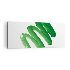 Lærredstryk - Billede på lærred - En grøn vittighed - 100x40 cm