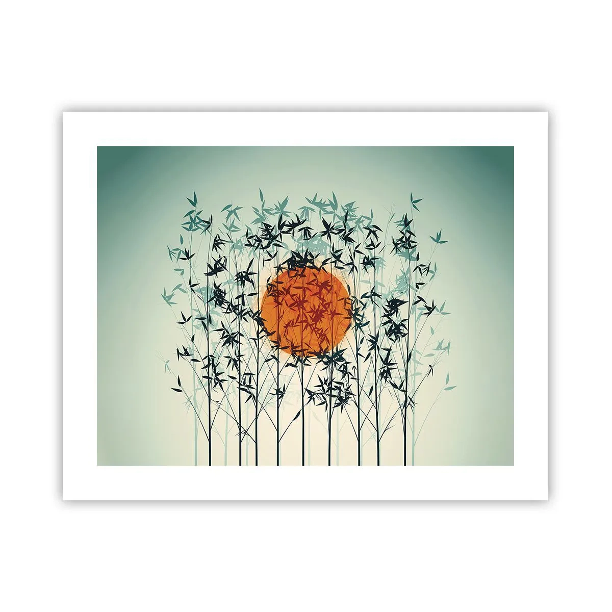 Plakat - Japansk sol - 50x40 cm