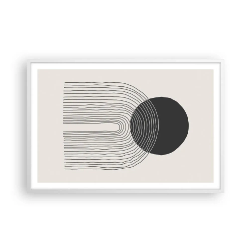 Plakat i hvid ramme - Rystende og selvsikker - 91x61 cm