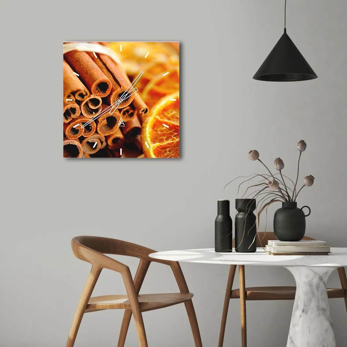 Vægur, Uret - Kan du lugte deres duft? - 40x40 cm