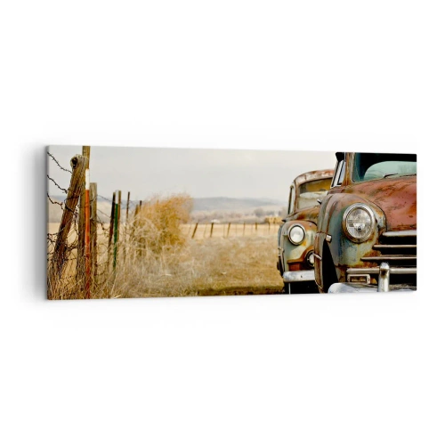 Lærredstryk - Billede på lærred - Et velfortjent hvil - 140x50 cm