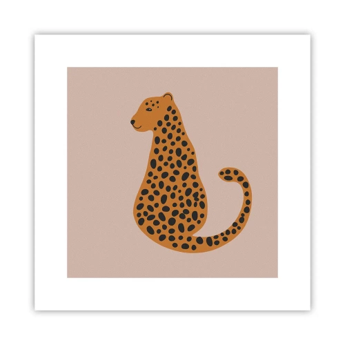 Plakat - Leopardprint er et moderigtigt mønster - 30x30 cm