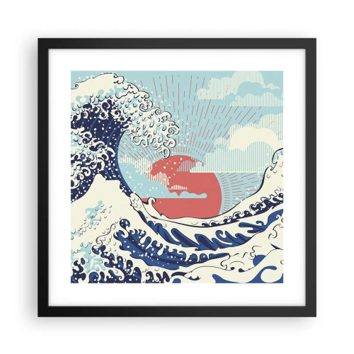 Plakat i sort ramme - Fra japanske inspirationer - 40x40 cm