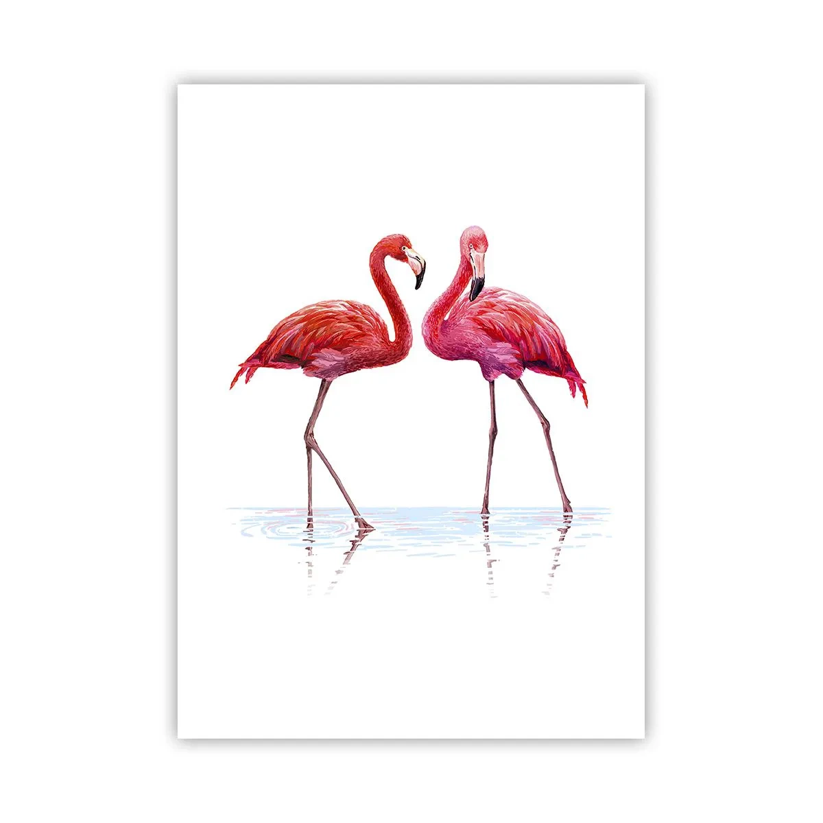 Plakat - Lyserødt randez-vous - 50x70 cm