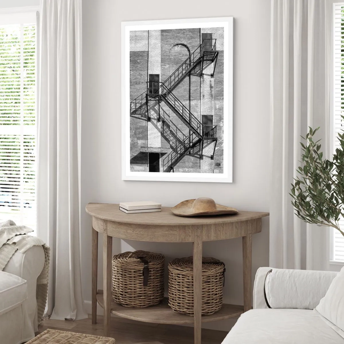 Plakat i hvid ramme - Industriel stil - 30x40 cm