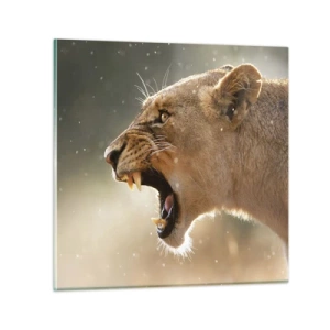 Billede på glas - Prøv ikke at lytte - 30x30 cm