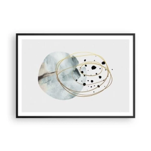 Plakat i sort ramme - I rummets favntag - 100x70 cm