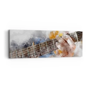 Lærredstryk - Billede på lærred - Poesi mellem strengene - 90x30 cm