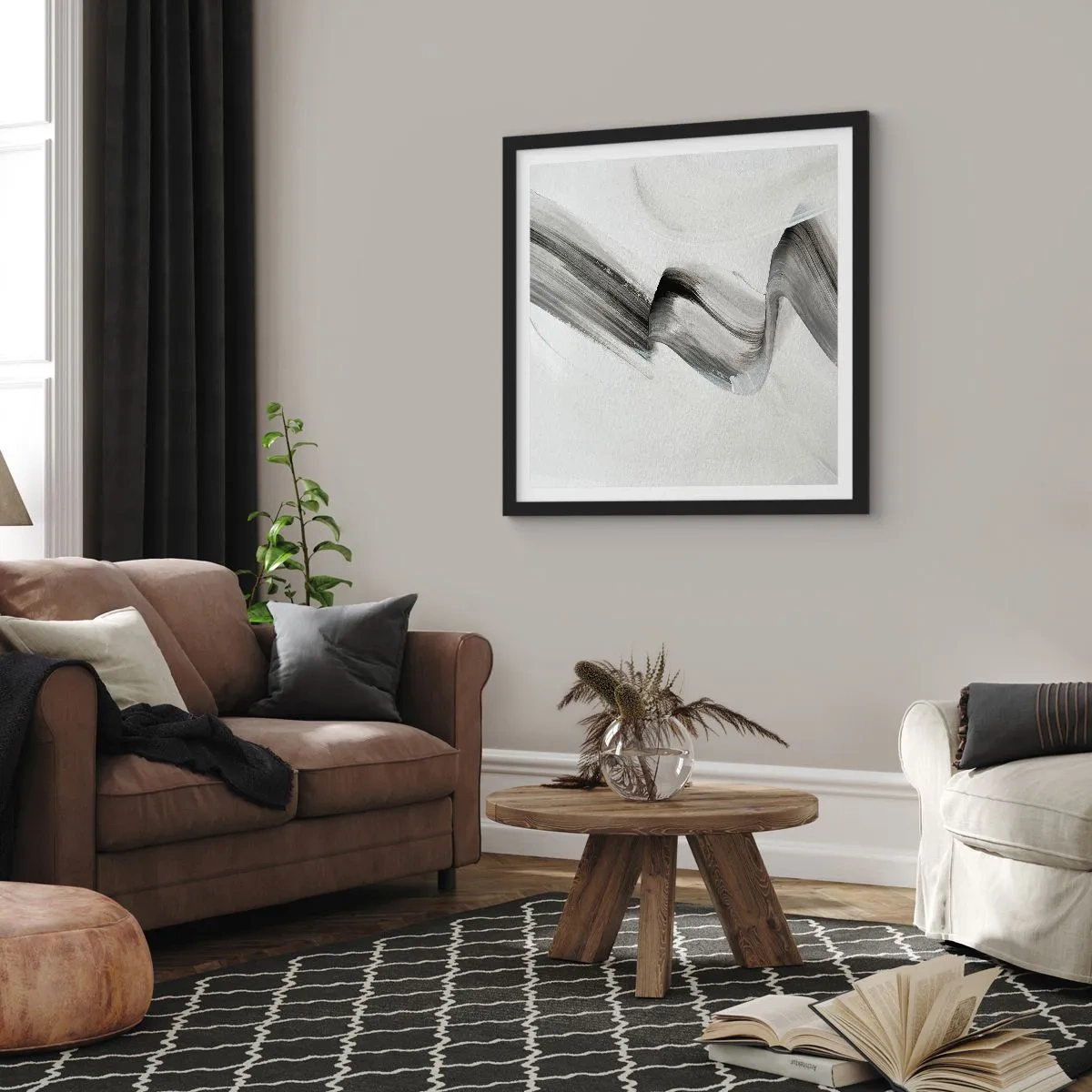 Plakat i sort ramme - Bare for sjov - 30x30 cm
