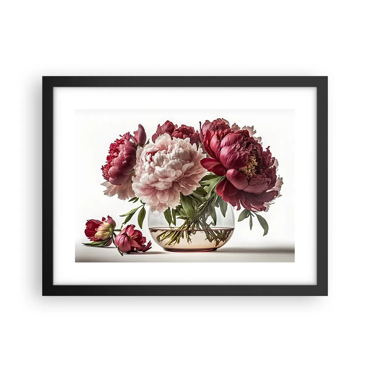 Plakat i sort ramme - I fuldt flor af skønhed - 40x30 cm