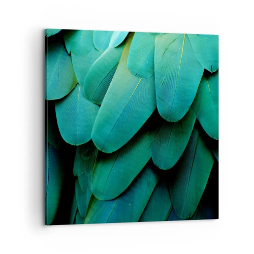 Lærredstryk - Billede på lærred - Papegøjenaturens præcision - 50x50 cm