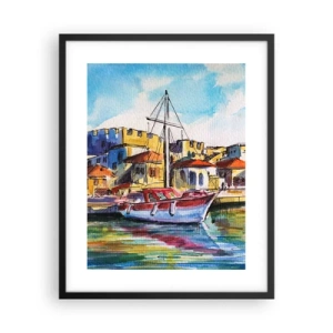 Plakat i sort ramme - Regnbue eftermiddag - 40x50 cm