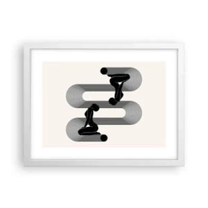 Plakat i hvid ramme - Sensuel symmetri - 40x30 cm