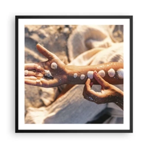 Plakat i sort ramme - Skønhed inden for rækkevidde - 60x60 cm