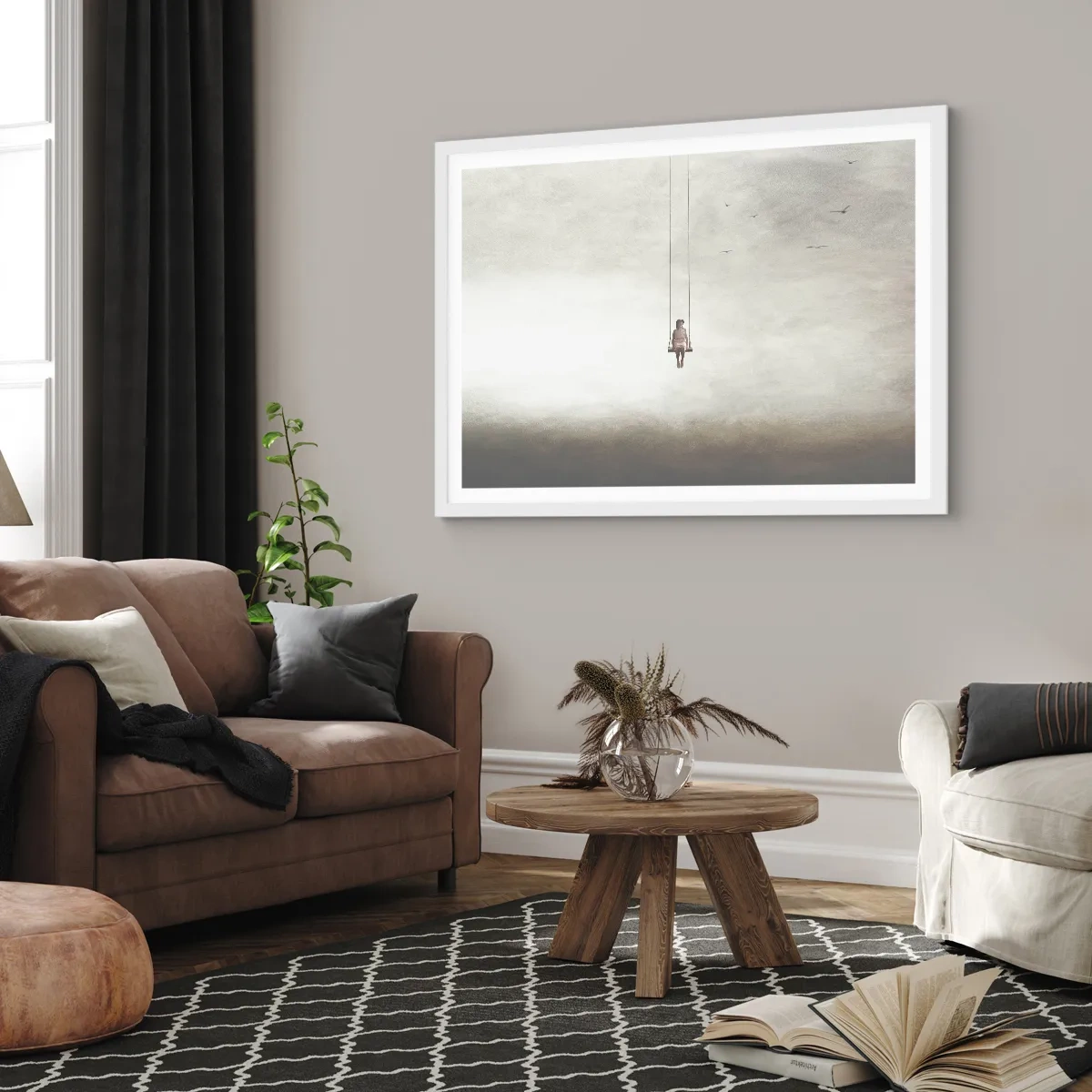 Plakat i hvid ramme - Barnet i os selv - 100x70 cm