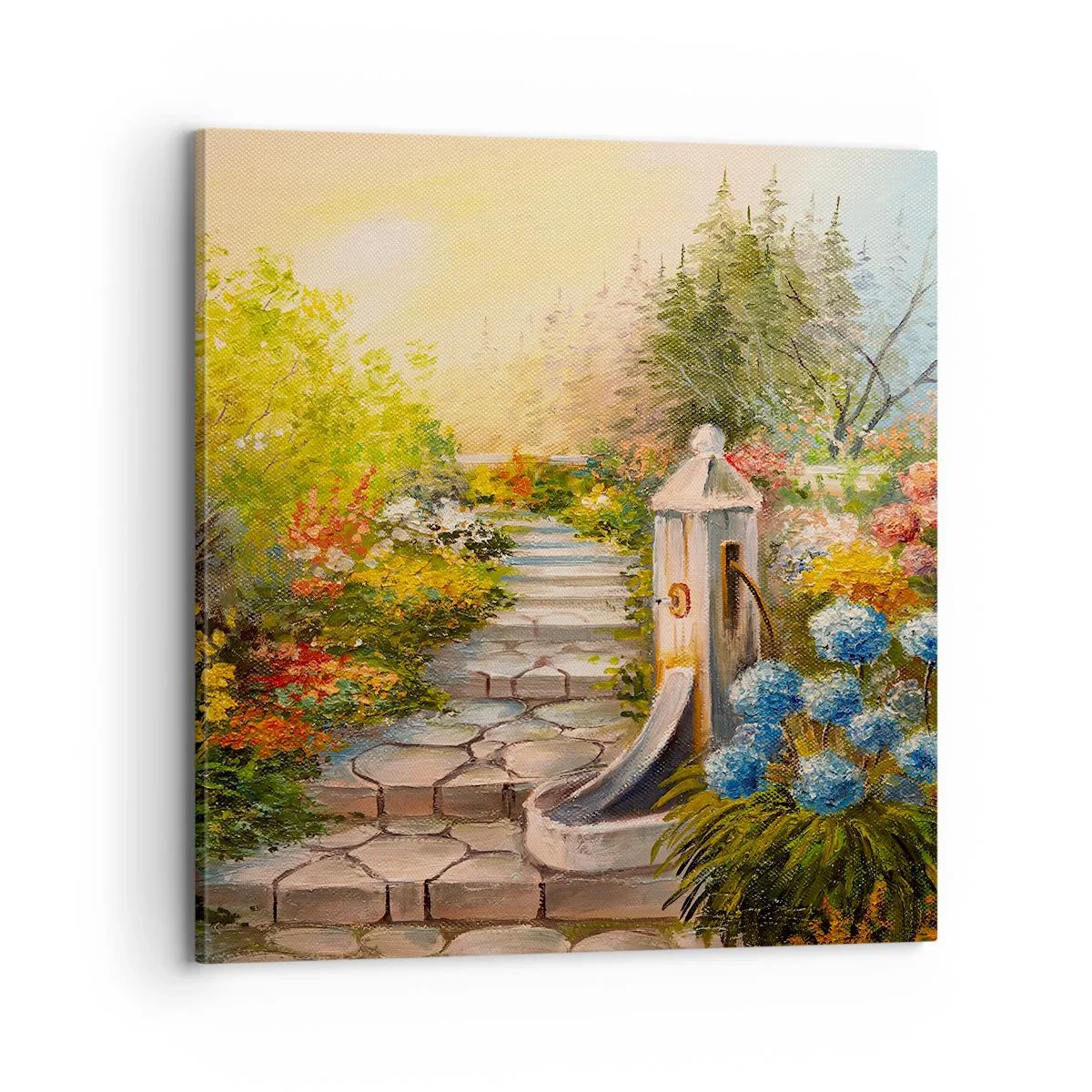 Lærredstryk - Billede på lærred - I fuld blomstring - 70x70 cm