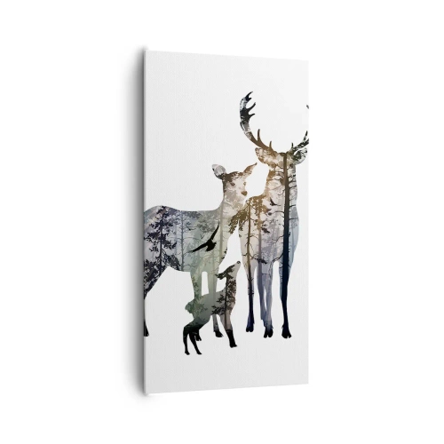 Lærredstryk - Billede på lærred - Familiefoto - 65x120 cm