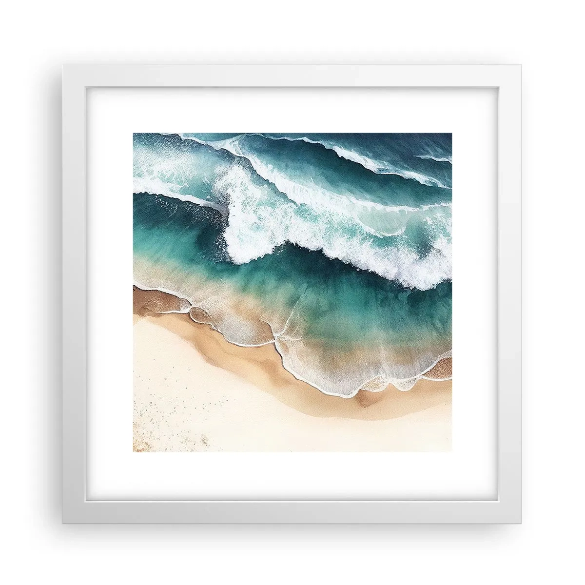 Plakat i hvid ramme - Et evigt møde - 30x30 cm