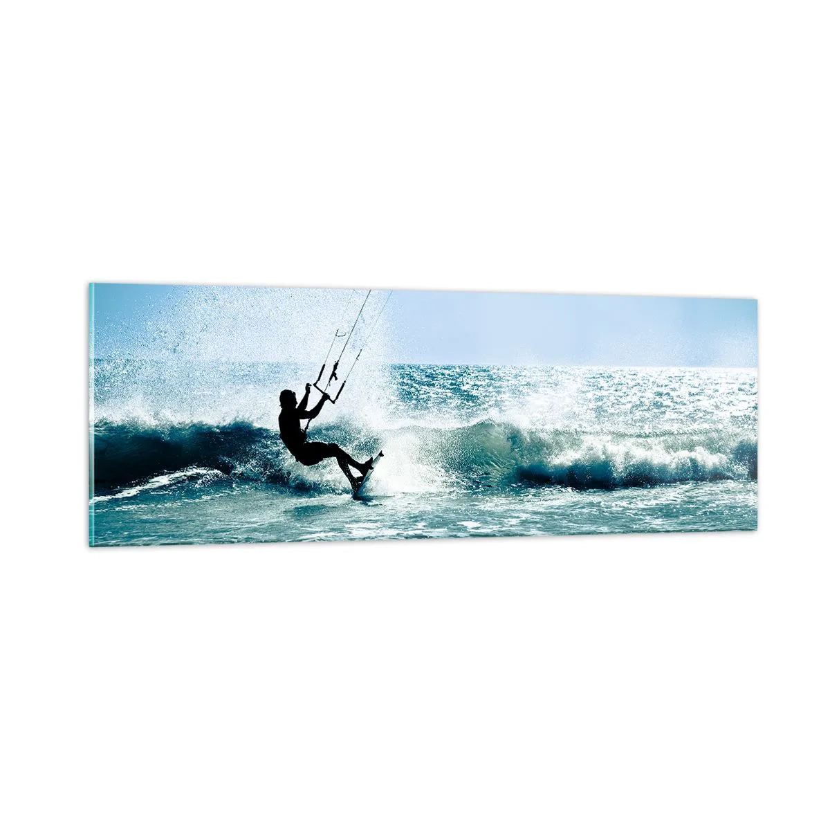 Billede på glas - Lad dig rive med - 90x30 cm