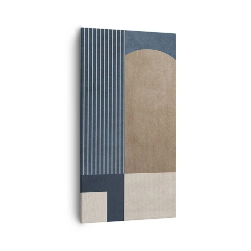 Lærredstryk - Billede på lærred - En komposition af enkelhed og rundhed - 55x100 cm