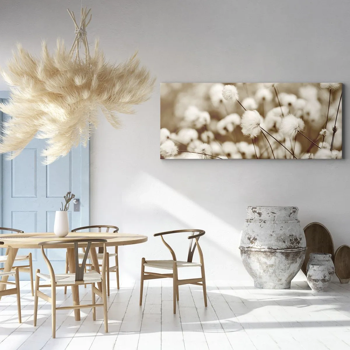 Lærredstryk - Billede på lærred - Fyldig mark - 160x50 cm