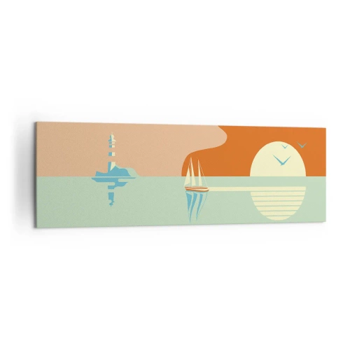 Lærredstryk - Billede på lærred - Det perfekte havlandskab - 160x50 cm