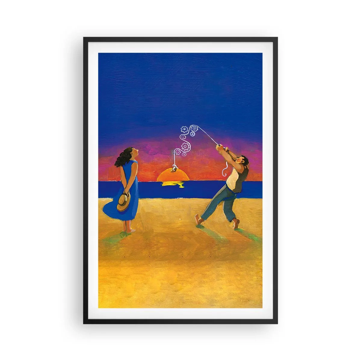 Plakat i sort ramme - Mere end en stjerne fra himlen - 61x91 cm
