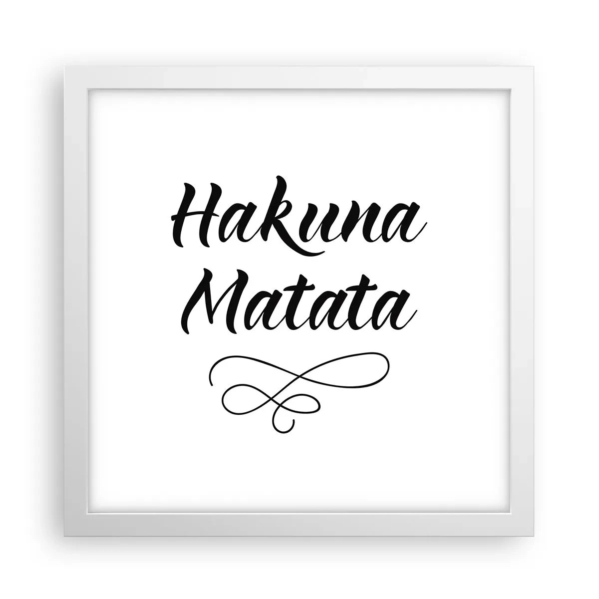 Plakat i hvid ramme - Bedste råd - 30x30 cm