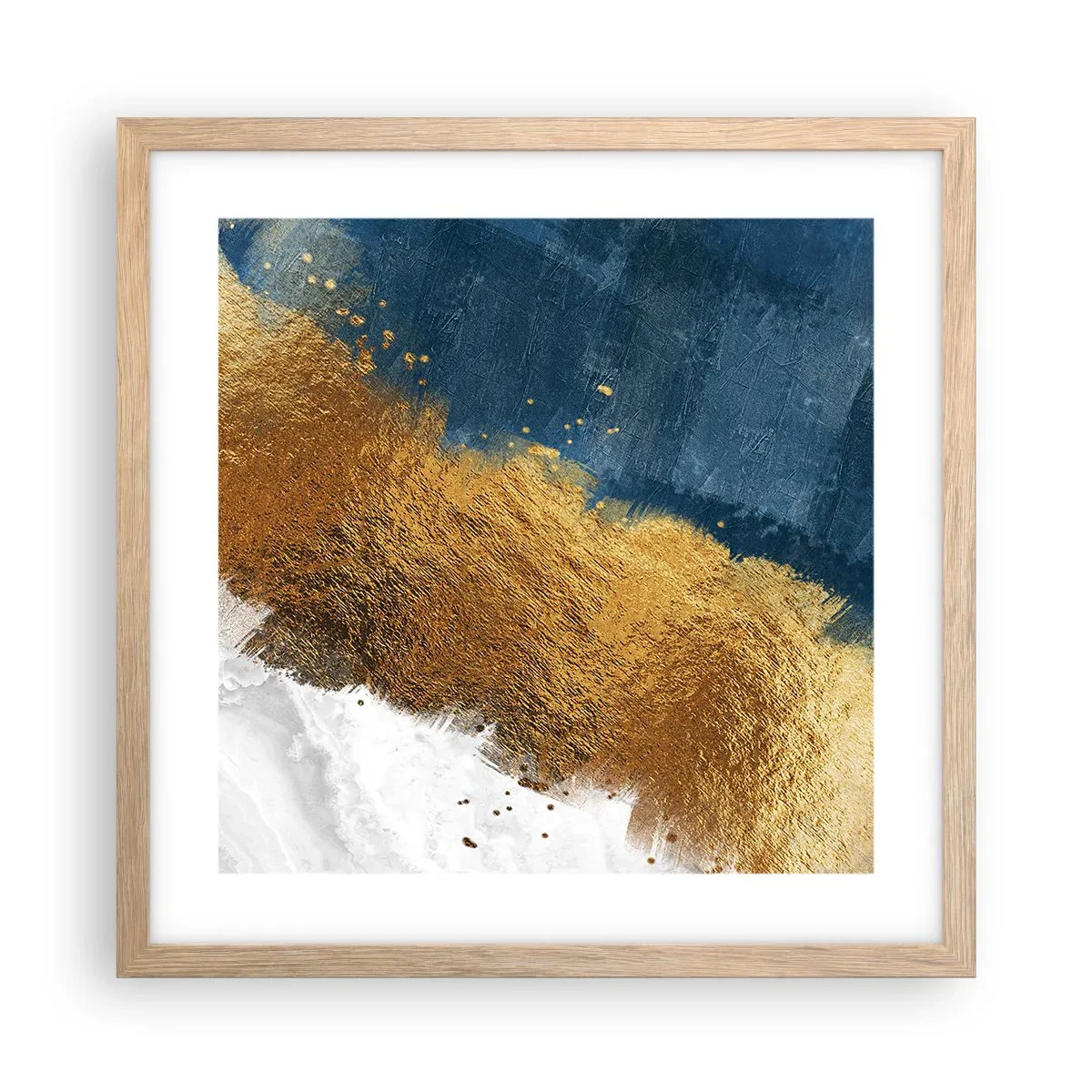 Plakat i ramme af lyst egetræ - Sommerens farver - 40x40 cm