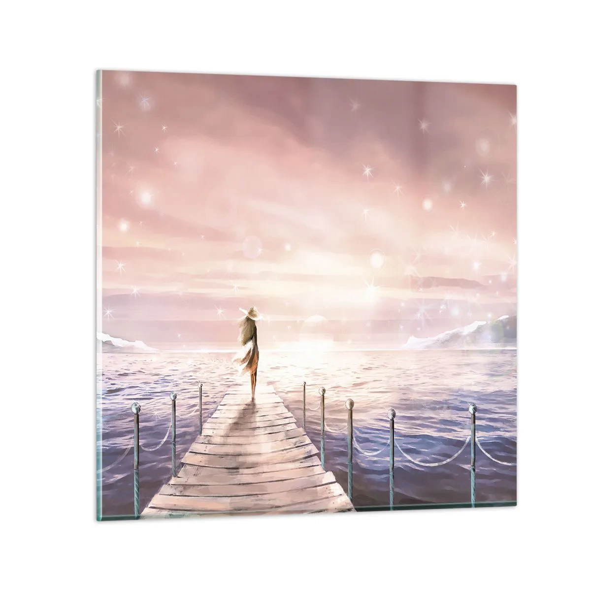 Billede på glas - I lyset af en drøm - 60x60 cm