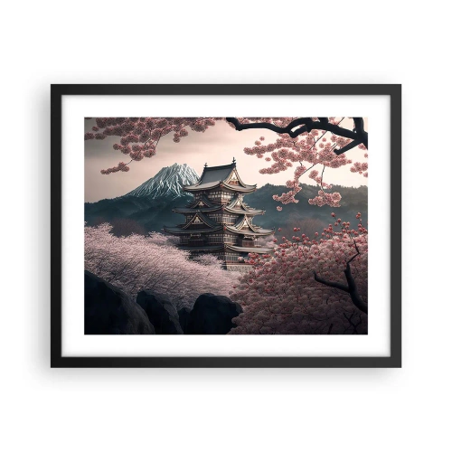 Plakat i sort ramme - Kirsebærblomsternes land - 50x40 cm