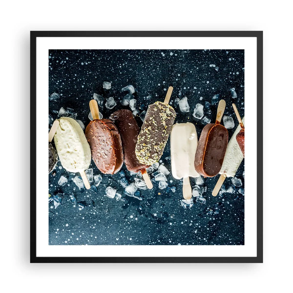 Plakat i sort ramme - En smag af varm sommer - 60x60 cm