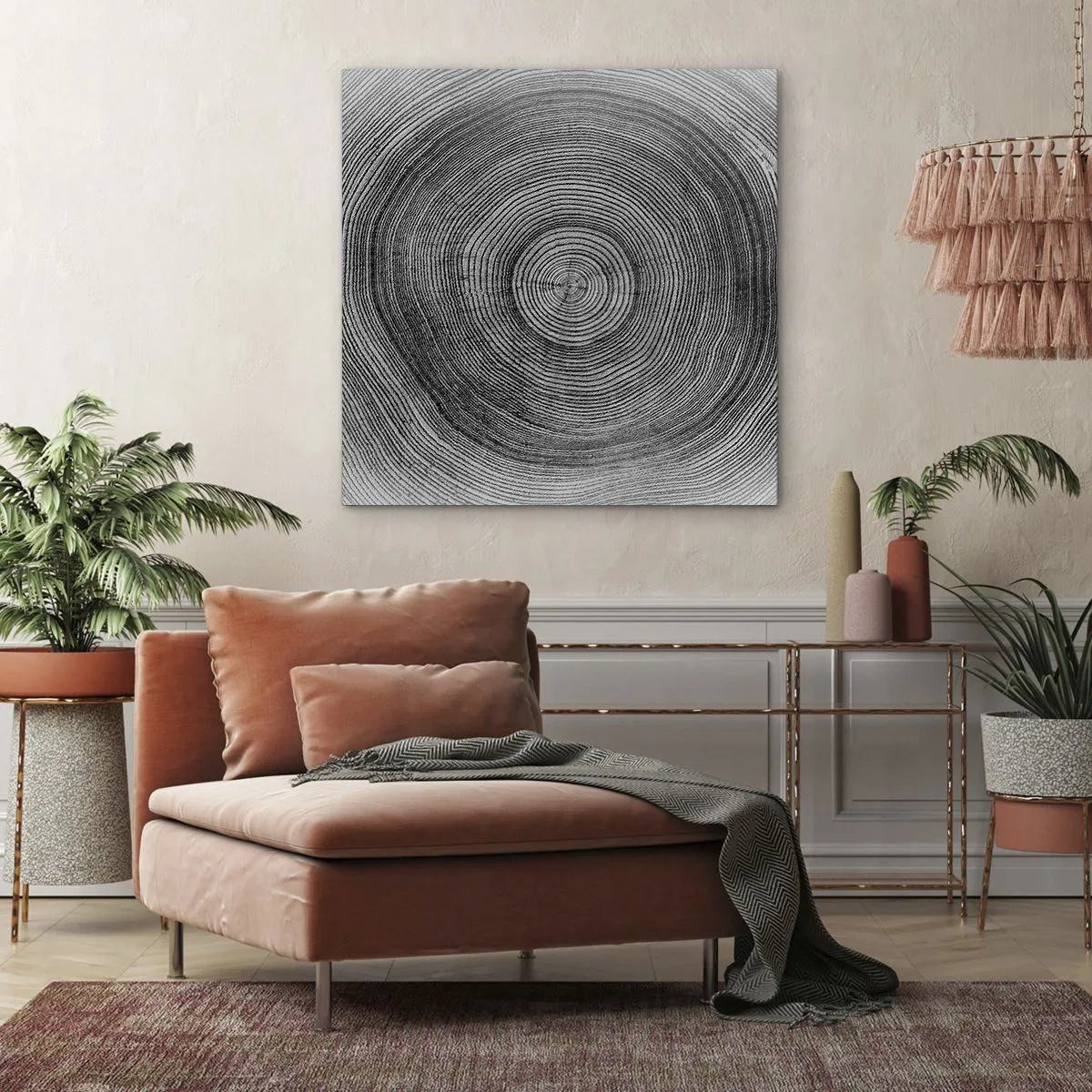 Lærredstryk - Billede på lærred - Et tegn på tiden - 40x40 cm