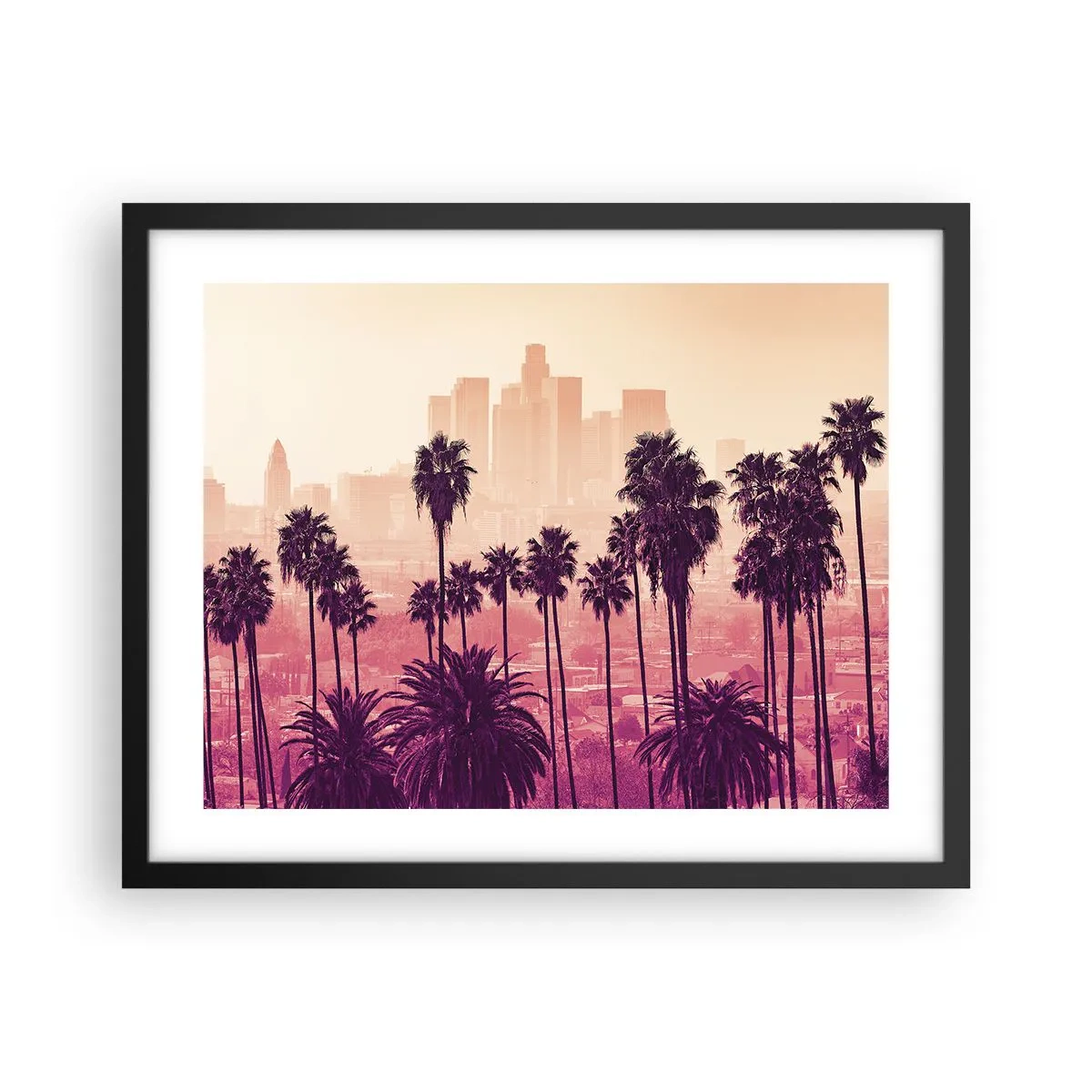 Plakat i sort ramme - Landskab i Californien - 50x40 cm