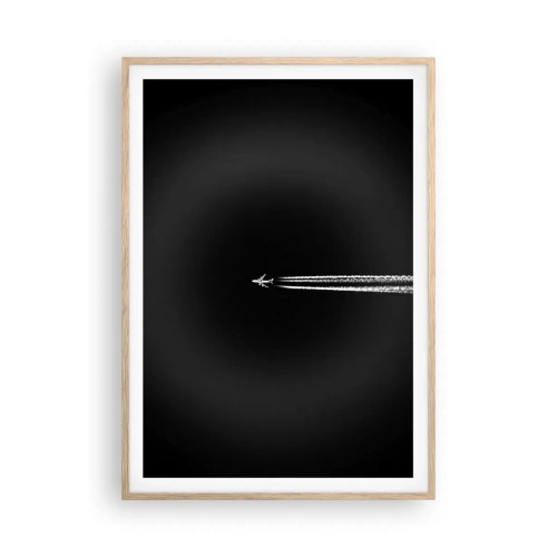 Plakat i ramme af lyst egetræ - Ind i en anden dimension - 70x100 cm