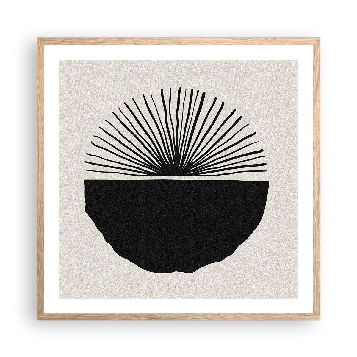 Plakat i ramme af lyst egetræ - En vifte af muligheder - 60x60 cm