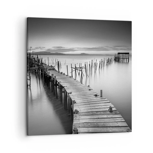 Lærredstryk - Billede på lærred - Stilheden fra en glemt kyst - 50x50 cm
