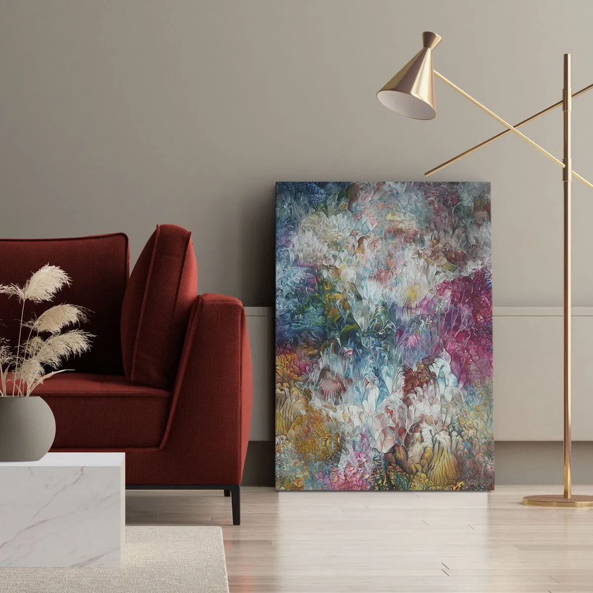 Lærredstryk - Billede på lærred - I fuldt flor - 50x70 cm