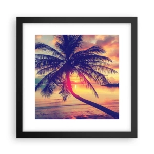 Plakat i sort ramme - En aften under palmerne - 30x30 cm