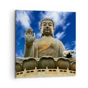 Lærredstryk - Billede på lærred - Lev uden frygt - 60x60 cm