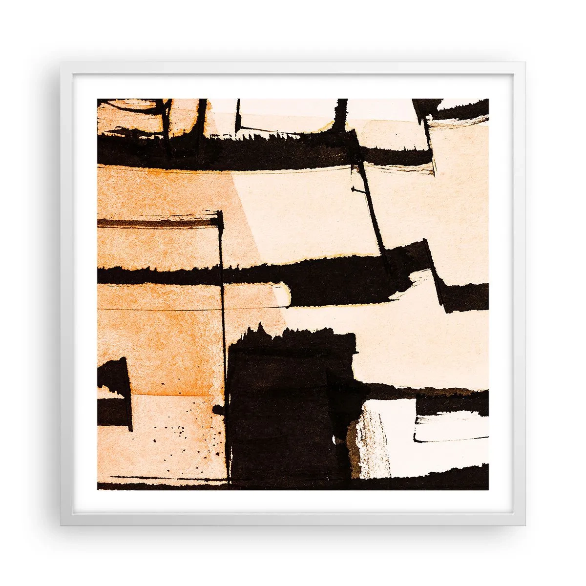 Plakat i hvid ramme - Og alligevel orden - 60x60 cm