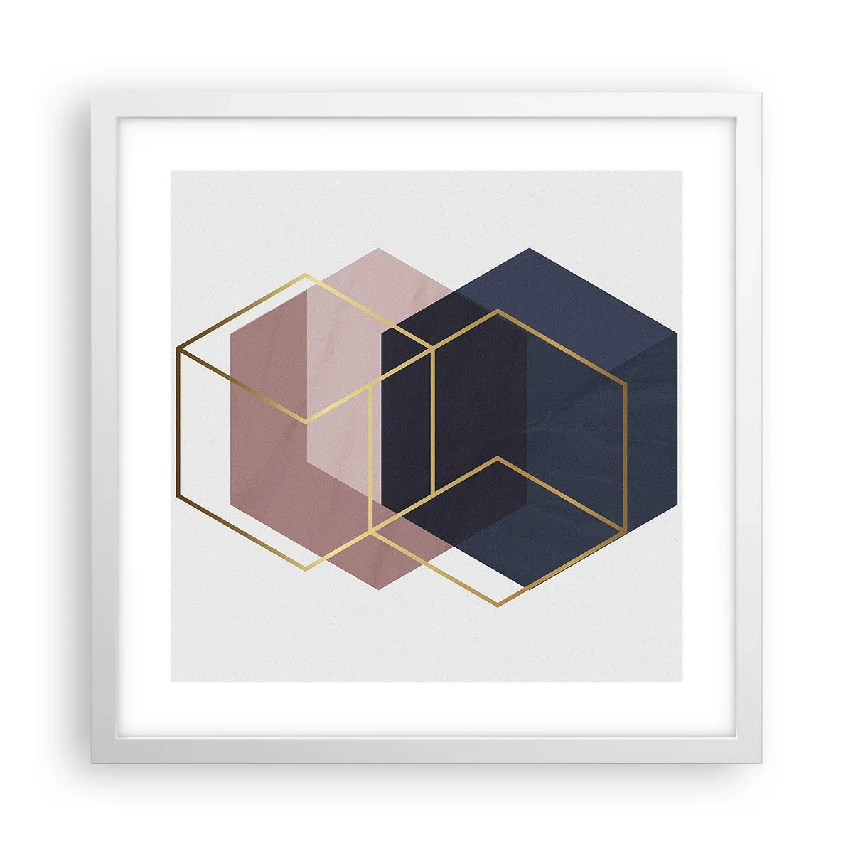 Plakat i hvid ramme - Styrken ved enkelhed - 40x40 cm