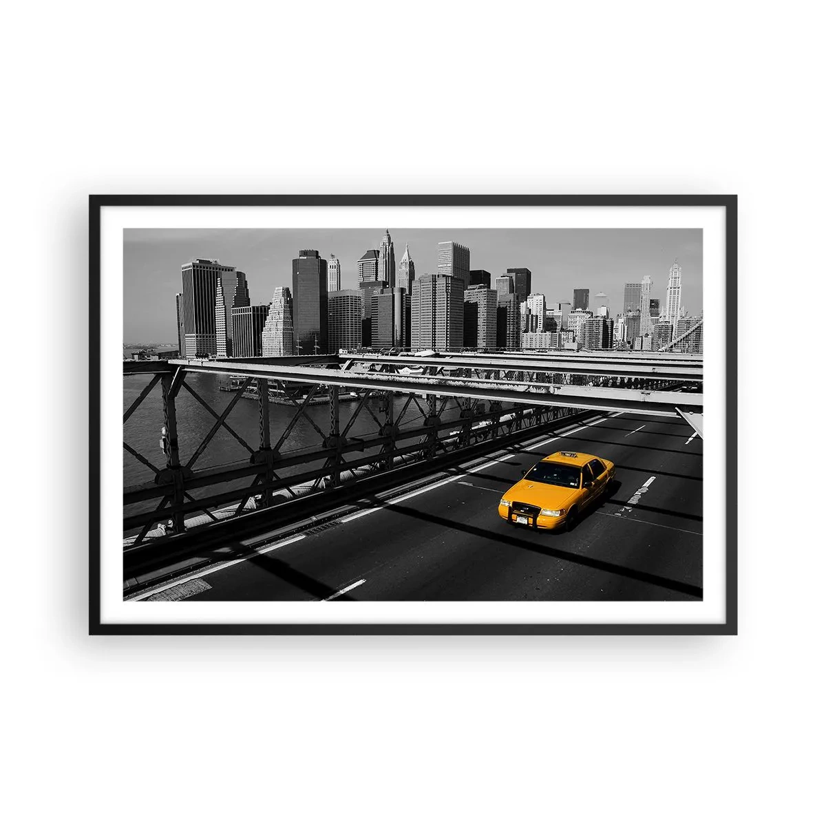 Plakat i sort ramme - Storbyens farve - 91x61 cm