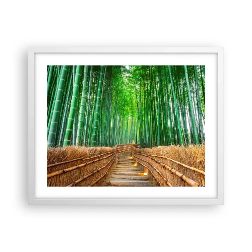 Plakat i hvid ramme - Essensen af den asiatiske natur - 50x40 cm
