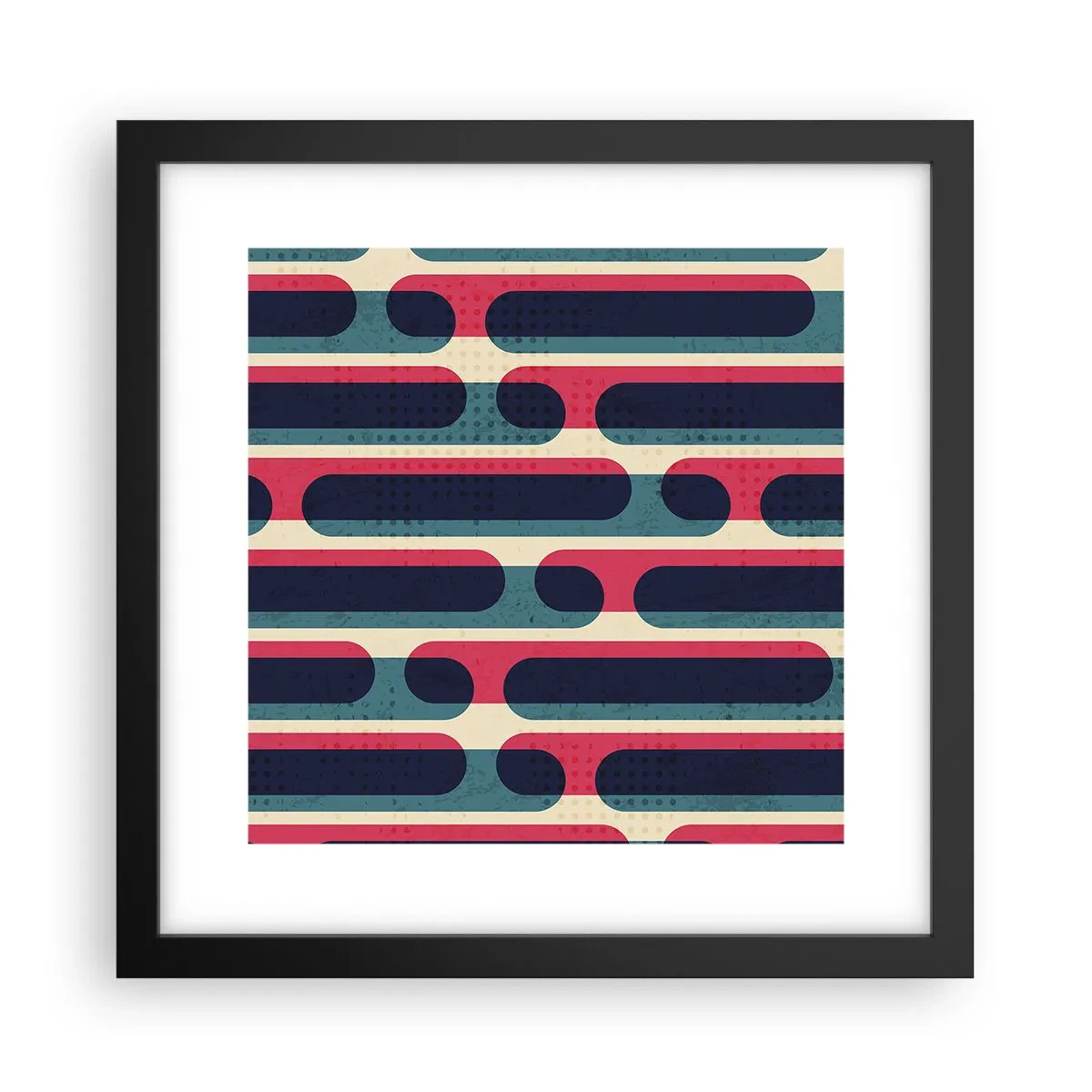 Plakat i sort ramme - Indad og fremad - 30x30 cm