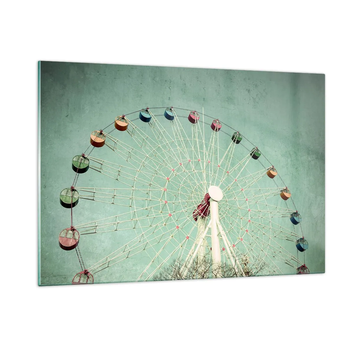 Billede på glas - Vi inviterer dig til at lege - 120x80 cm