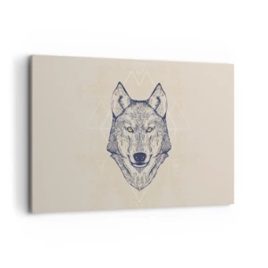 Lærredstryk - Billede på lærred - En alfa med et gennemtrængende blik - 120x80 cm