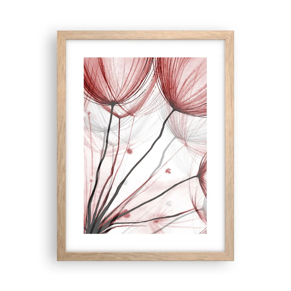 Plakat i ramme af lyst egetræ - Før afgang - 30x40 cm