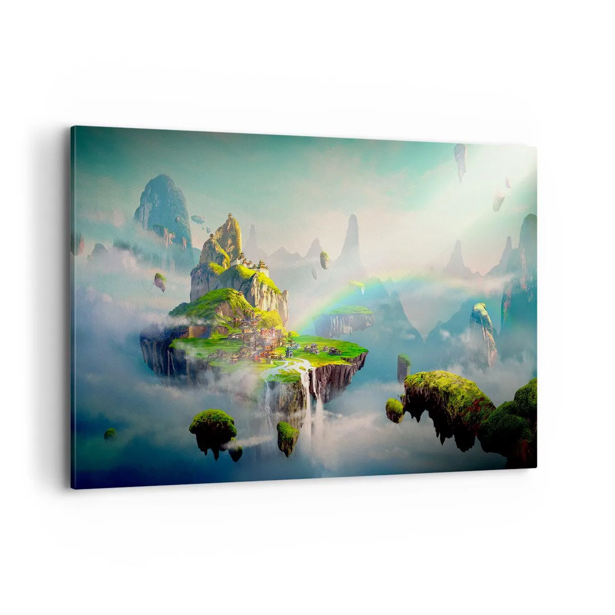 Lærredstryk - Billede på lærred - Midden - lykkelige øer - 120x80 cm