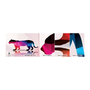 Fototapet Prøve Standard Eco - Diamant panter - Dyr, Panter, Geometrisk figur - 100x30 cm
